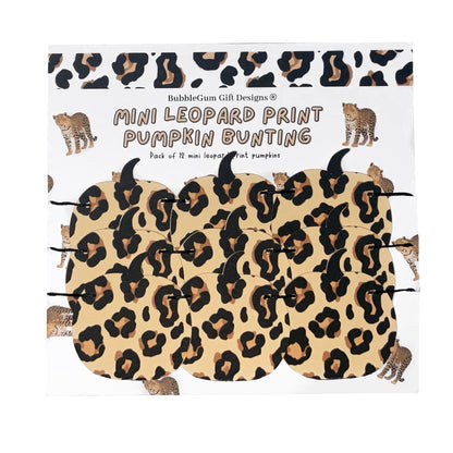 Leopard Print Pumpkin Garland Halloween Pumpkin Bunting Autumn Fall Decorations Animal Print Pumpkin Decor