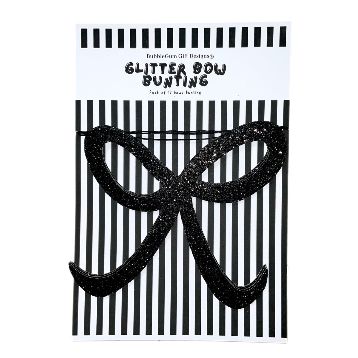 Halloween Bow Decor, Glitter Coquette Bow Garland, Hand Drawn Halloween Bunting, Choose Your Colour, 12 Bows