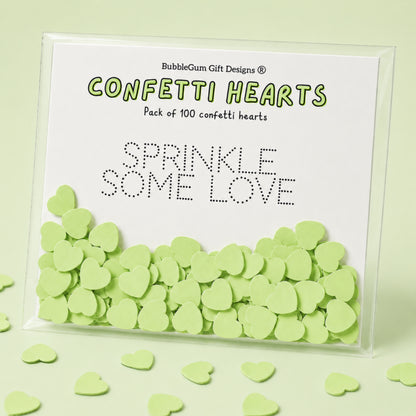 Dreamy pastel table confetti hearts double sided love heart party scatters 100 pieces per bag - choose your colour