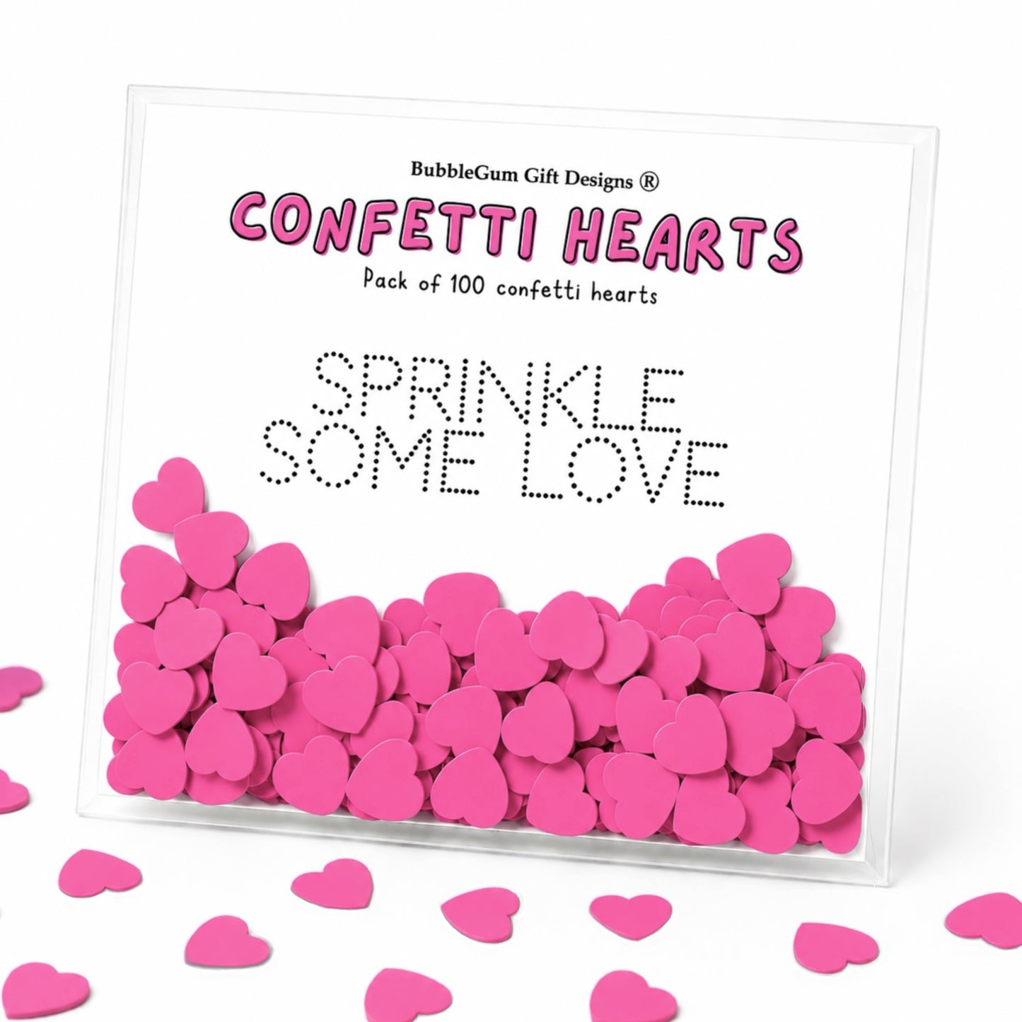 Vibrant confetti table decor colourful hearts double sided party confetti 100 pieces per bag Choose your colour Red orange yellow green blue