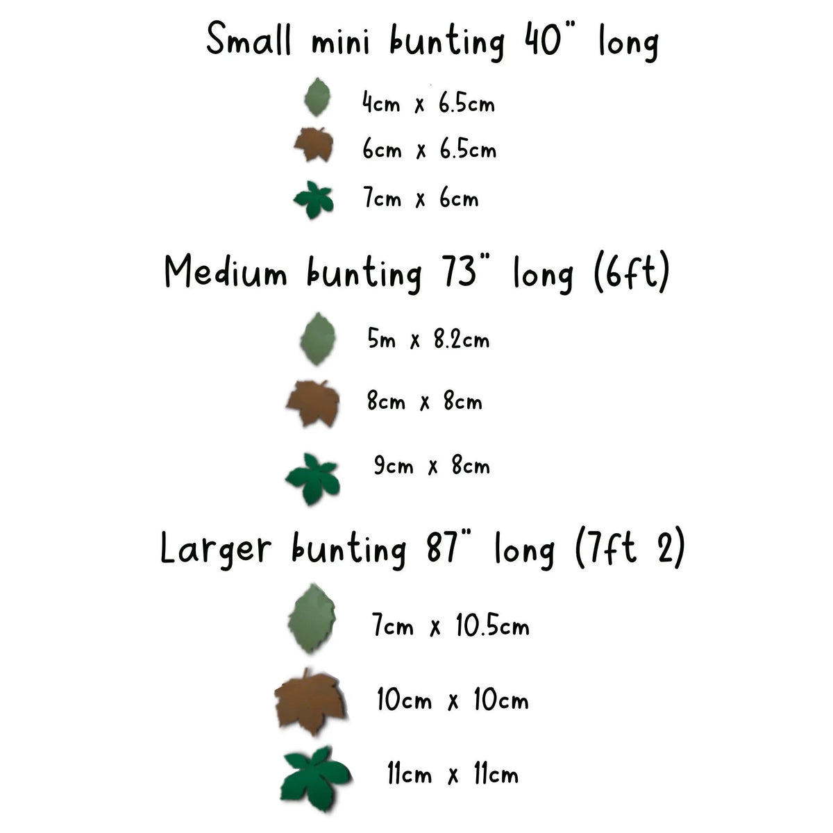 Leaf bunting Autumn decor Chestnut tree Sycamore Sage green Birch tree Leaf garland mini bunting Fall decorations for shelf decor