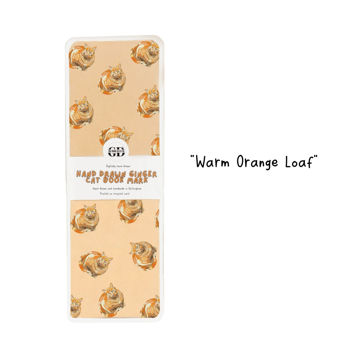 Ginger Cat Bookmark (Choose Design or Pack) – Laminated Linen Card