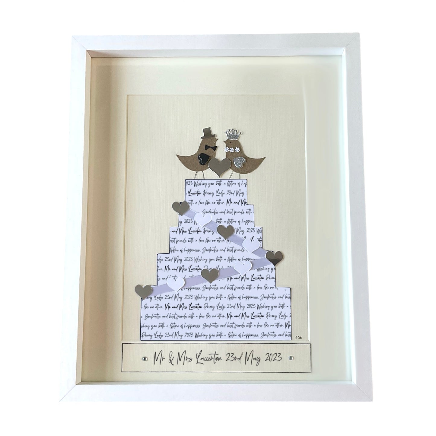 Wedding gift for couple unique cake design, Alternative wedding gifts for Bride and Groom to be, Personalised wedding gift with love birds