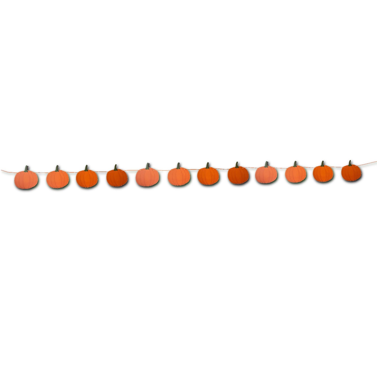 Thanksgiving pumpkin garland, Fall pumpkin orange Autumn decor, Printed harvest pumpkin decoration