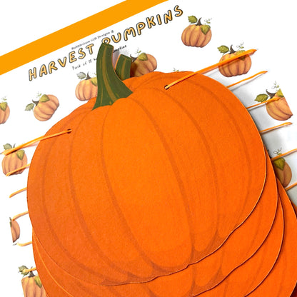 Thanksgiving pumpkin garland, Fall pumpkin orange Autumn decor, Printed harvest pumpkin decoration