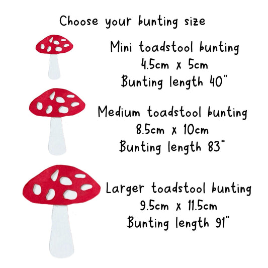 Red mushroom garland cottagecore decorations Party fairy toadstool bunting Whimsical woodland garland handmade