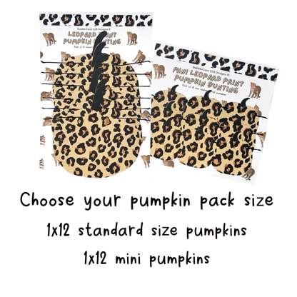 Leopard Print Pumpkin Garland Halloween Pumpkin Bunting Autumn Fall Decorations Animal Print Pumpkin Decor