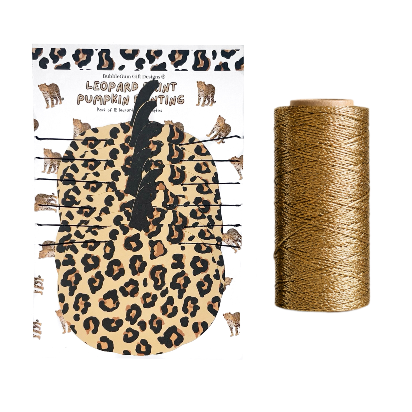 Leopard Print Pumpkin Garland Halloween Pumpkin Bunting Autumn Fall Decorations Animal Print Pumpkin Decor