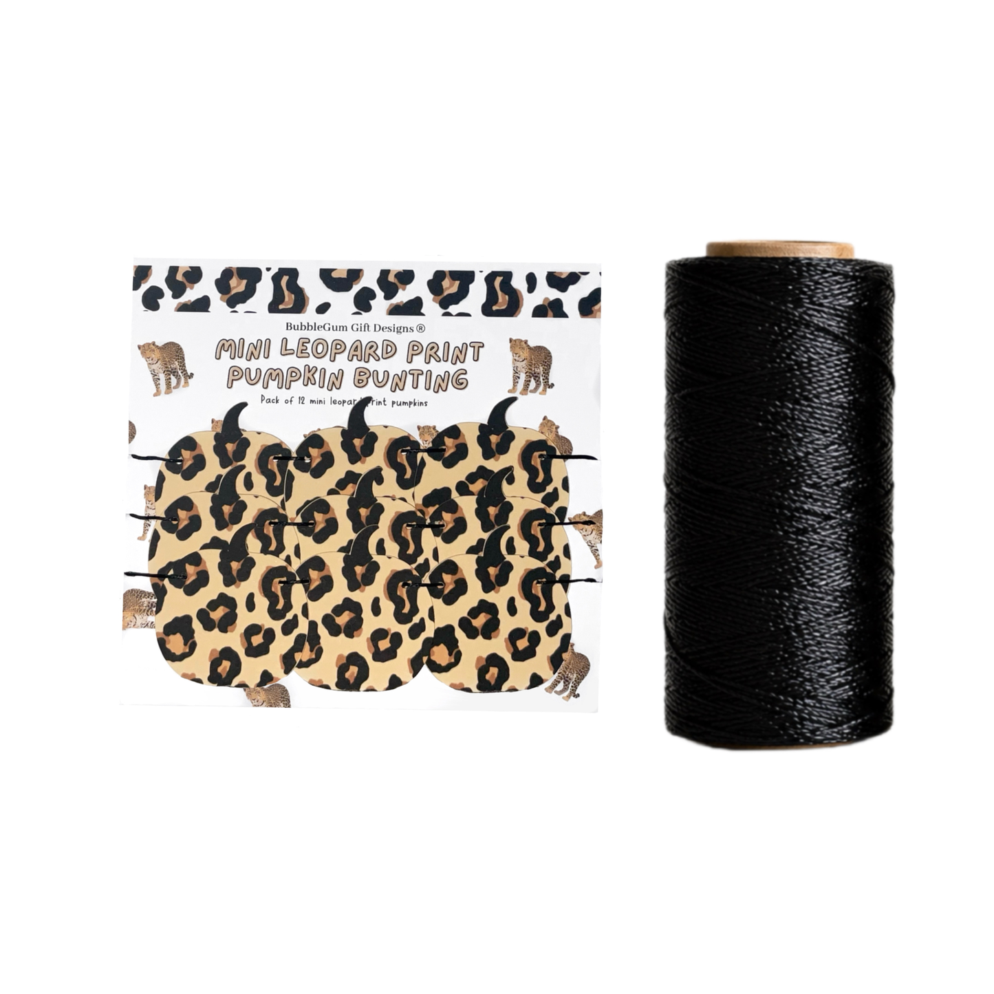 Leopard Print Pumpkin Garland Halloween Pumpkin Bunting Autumn Fall Decorations Animal Print Pumpkin Decor