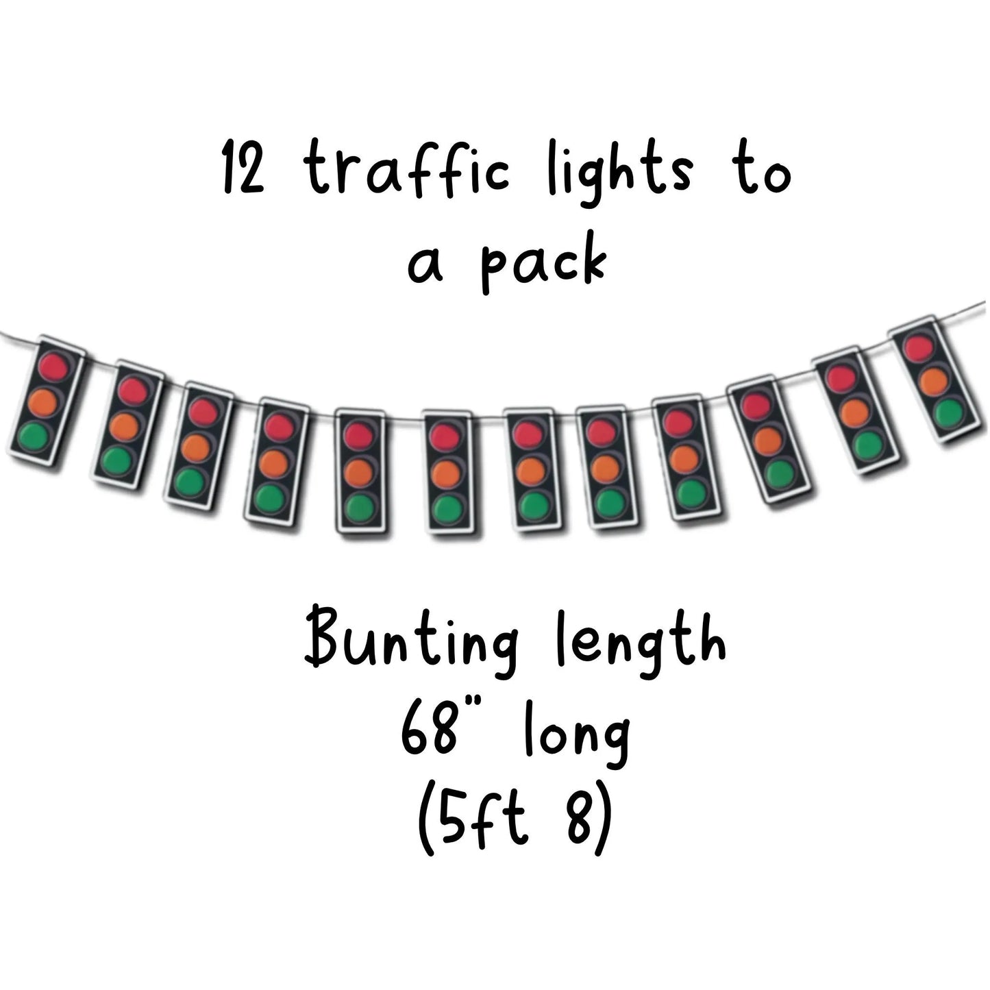 Fast one birthday decorations Novelty traffic light garland Race car party bunting Transport signal