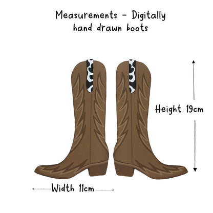 Cowboy boots bunting Brown wild west boots garland First rodeo birthday decorations Custom boot strap - suede, gold or cow print 1x12