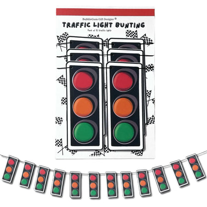 Fast one birthday decorations Novelty traffic light garland Race car party bunting Transport signal