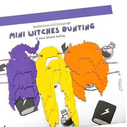 Mini witches bunting Halloween bunting Hocus Pocus Halloween party Witches hairstyle Sanderson sisters I smell children