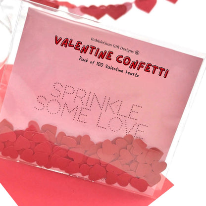 Love heart confetti Valentines confetti red, sprinkle some love approx 100 hearts