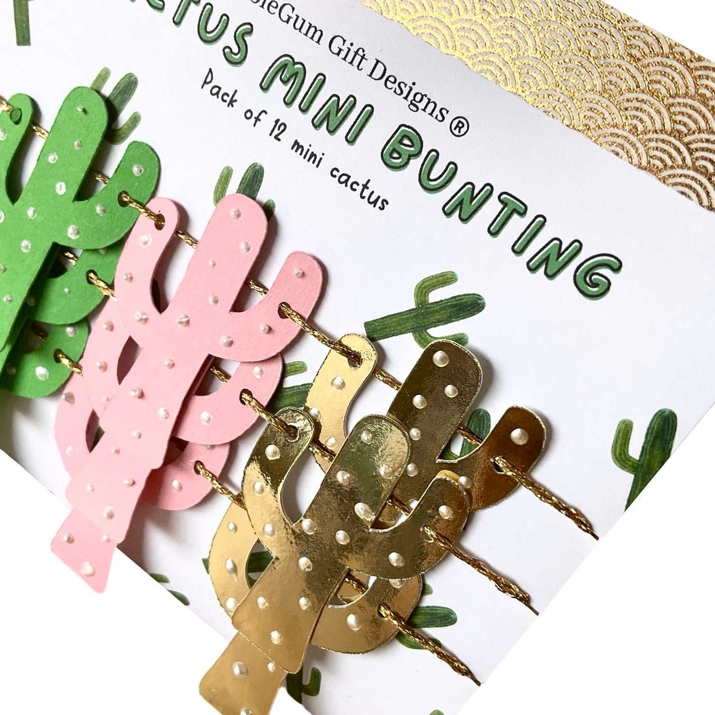 Succulent plants Cactus for desert wild west party mini plants pink green and gold with faux spines