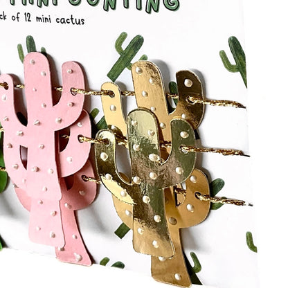 Succulent plants Cactus for desert wild west party mini plants pink green and gold with faux spines