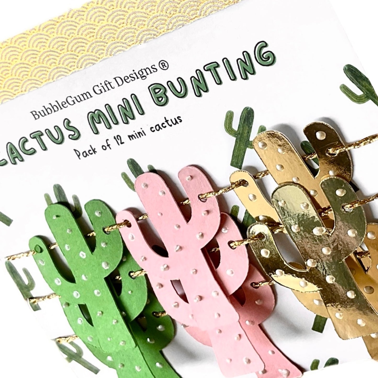 Succulent plants Cactus for desert wild west party mini plants pink green and gold with faux spines