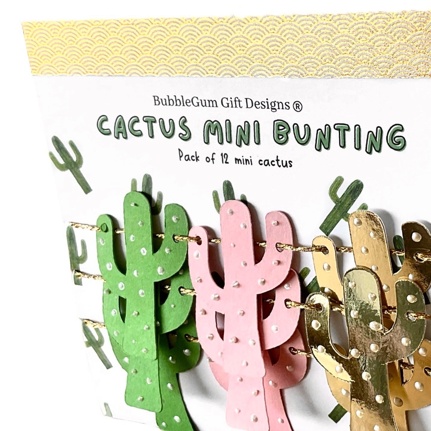 Succulent plants Cactus for desert wild west party mini plants pink green and gold with faux spines