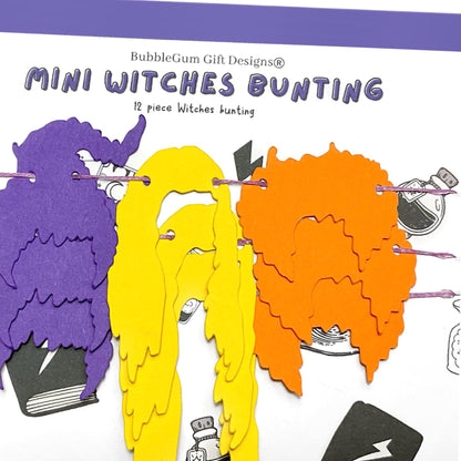 Mini witches bunting Halloween bunting Hocus Pocus Halloween party Witches hairstyle Sanderson sisters I smell children