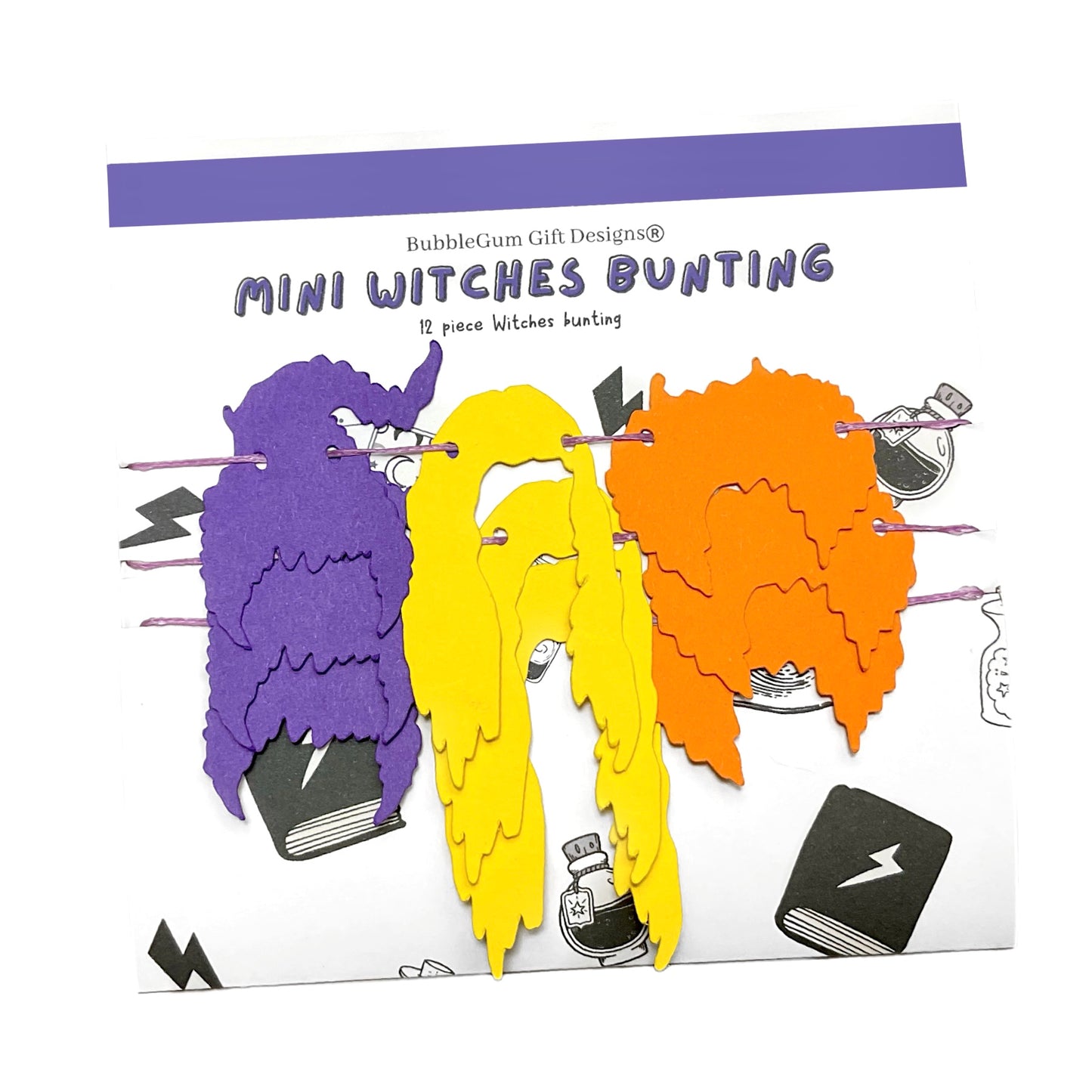 Mini witches bunting Halloween bunting Hocus Pocus Halloween party Witches hairstyle Sanderson sisters I smell children