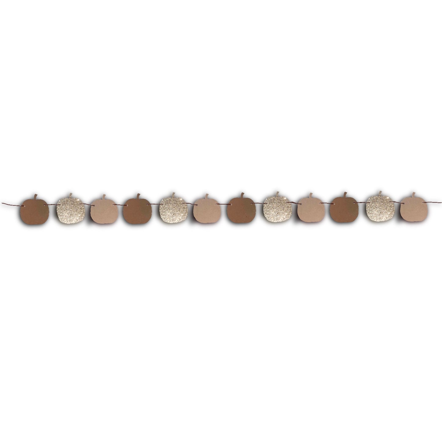 Mini neutral pumpkin garland, Cute beige and brown fall pumpkin decoration, Autumn garland kids shelf decor