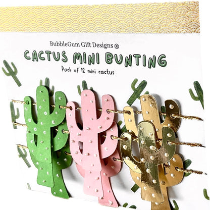 Succulent plants Cactus for desert wild west party mini plants pink green and gold with faux spines