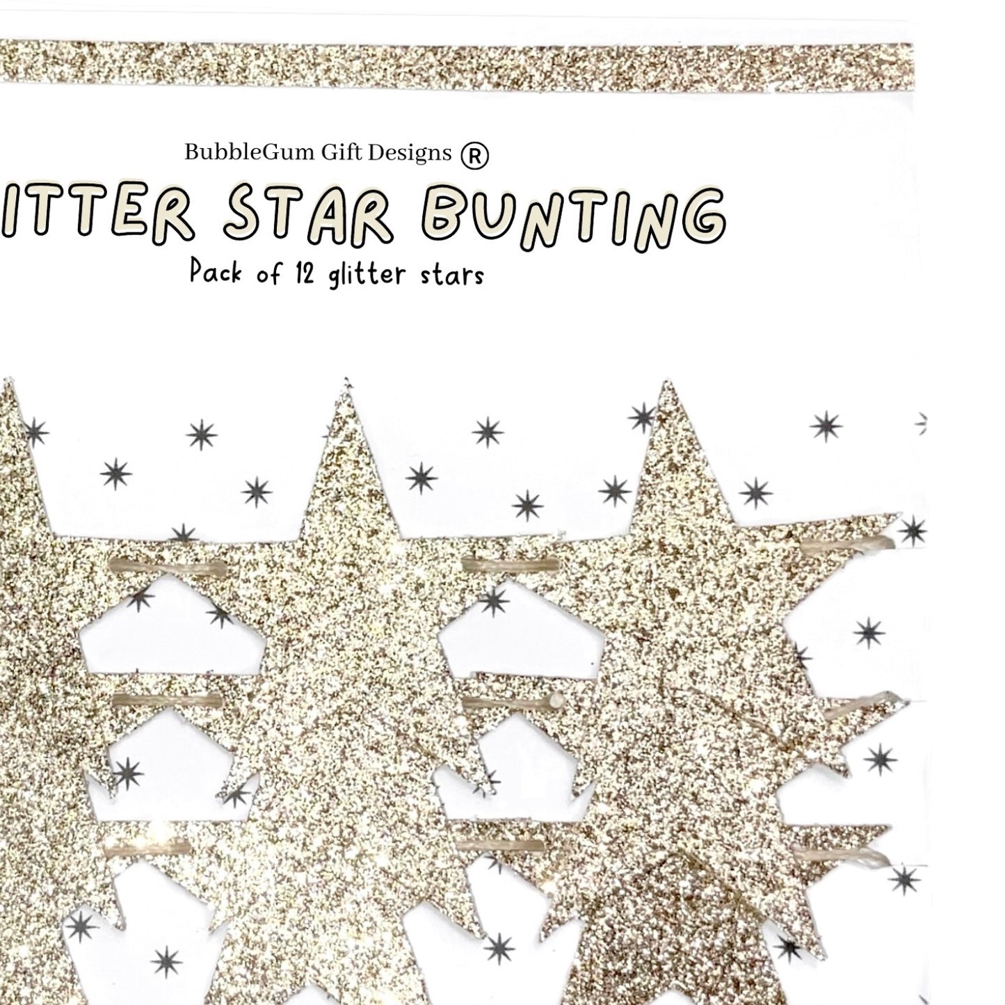 Champagne glitter star banner, Boho bridal shower decorations, Brunch and bubbly glitter star garland, Hanging stars bunting