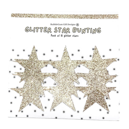 Champagne glitter star banner, Boho bridal shower decorations, Brunch and bubbly glitter star garland, Hanging stars bunting