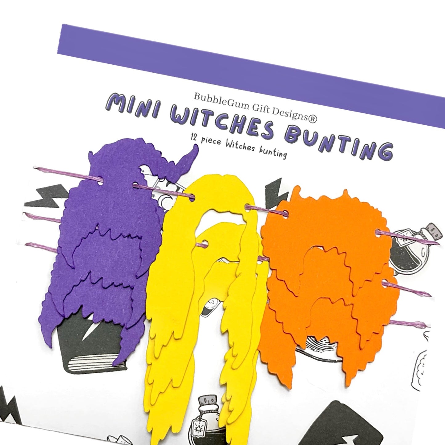 Mini witches bunting Halloween bunting Hocus Pocus Halloween party Witches hairstyle Sanderson sisters I smell children