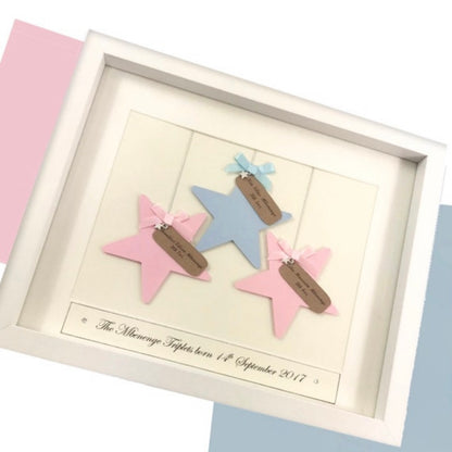 Personalised baby twins keepsake frame, For twins or baby triplets, Precious welcome to the world new baby gift