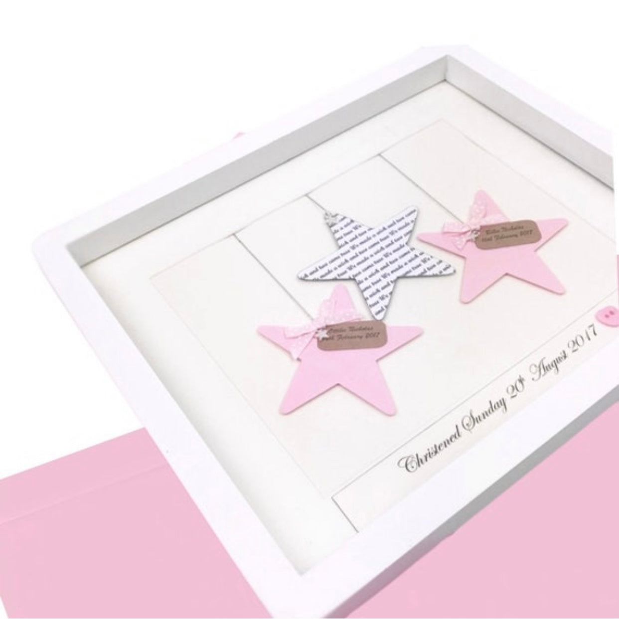 Personalised baby twins keepsake frame, For twins or baby triplets, Precious welcome to the world new baby gift