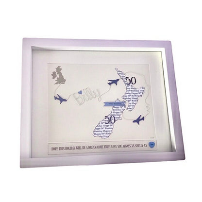 Long distance friendship gift map print framed, Words with friends far away, Two location map with custom string art