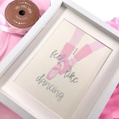 Ballerina ballet art gift for girls, dance gifts for ballerina Dance quote wall art