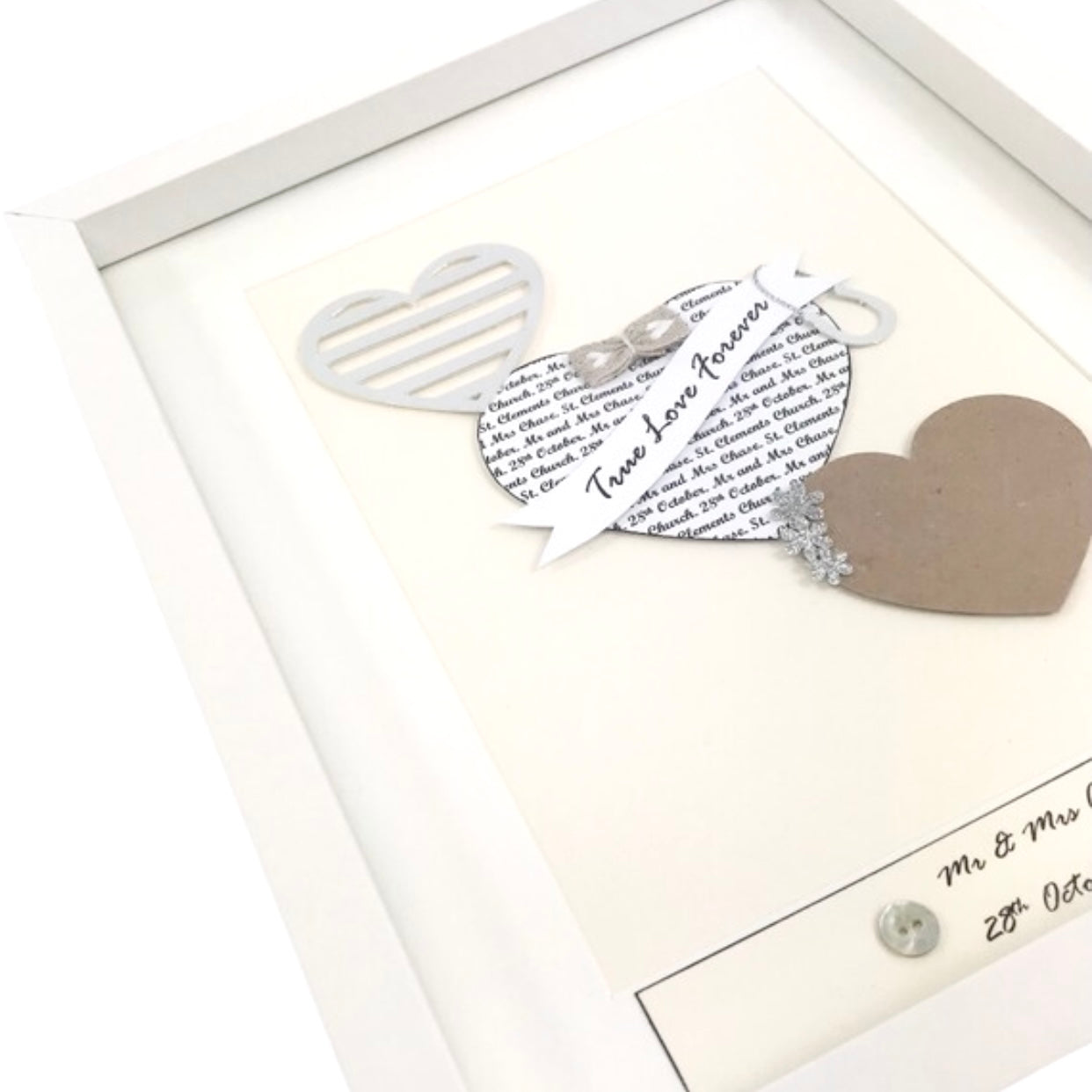 Rustic wedding gift for couple, Bride and Groom personalised heart print, Best friend wedding gift wedding keepsake, True love forever swag