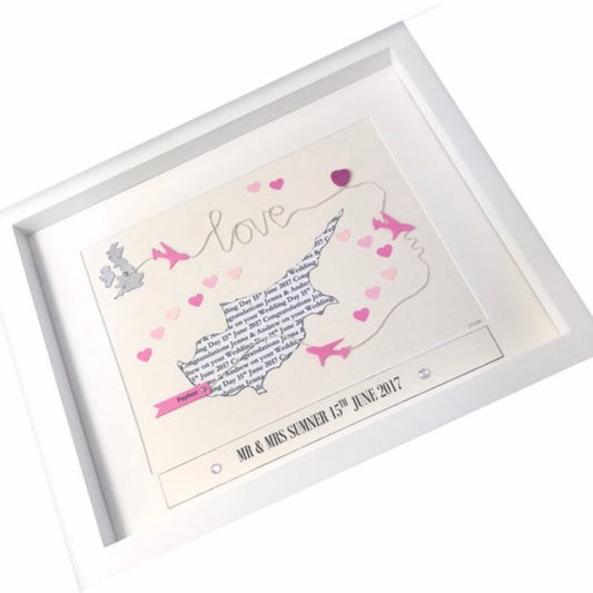 Custom wedding map, Travel theme wedding map print, Abroad wedding keepsake with custom string art